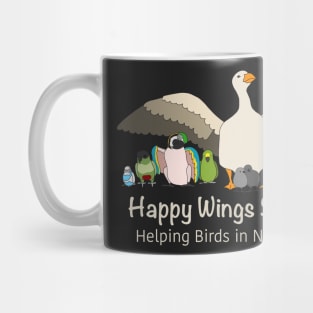 HAPPY WINGS SANCTUARY LOGO - WHITE FONT Mug